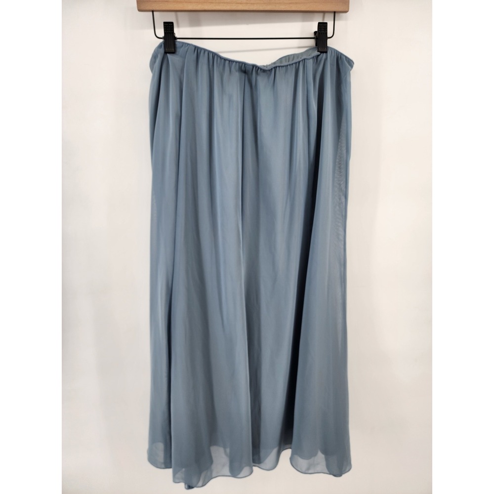 Alex Evenings Blue Chiffon Maxi Skirt Womens XL Flowy Formal Evening A-Line